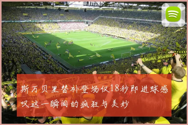 斯万贝里替补登场仅18秒即进球感叹这一瞬间的疯狂与美妙